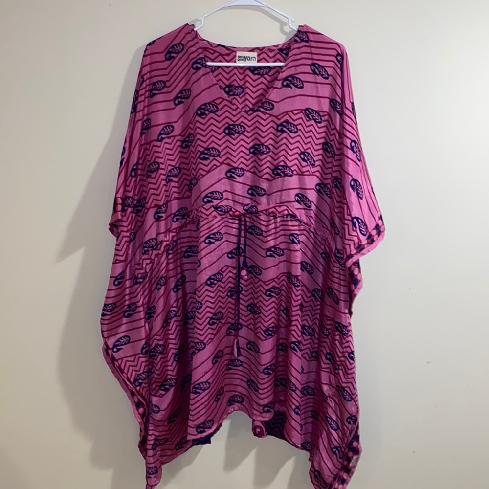 Darn Good Yarn short kaftan, one size fits most plus